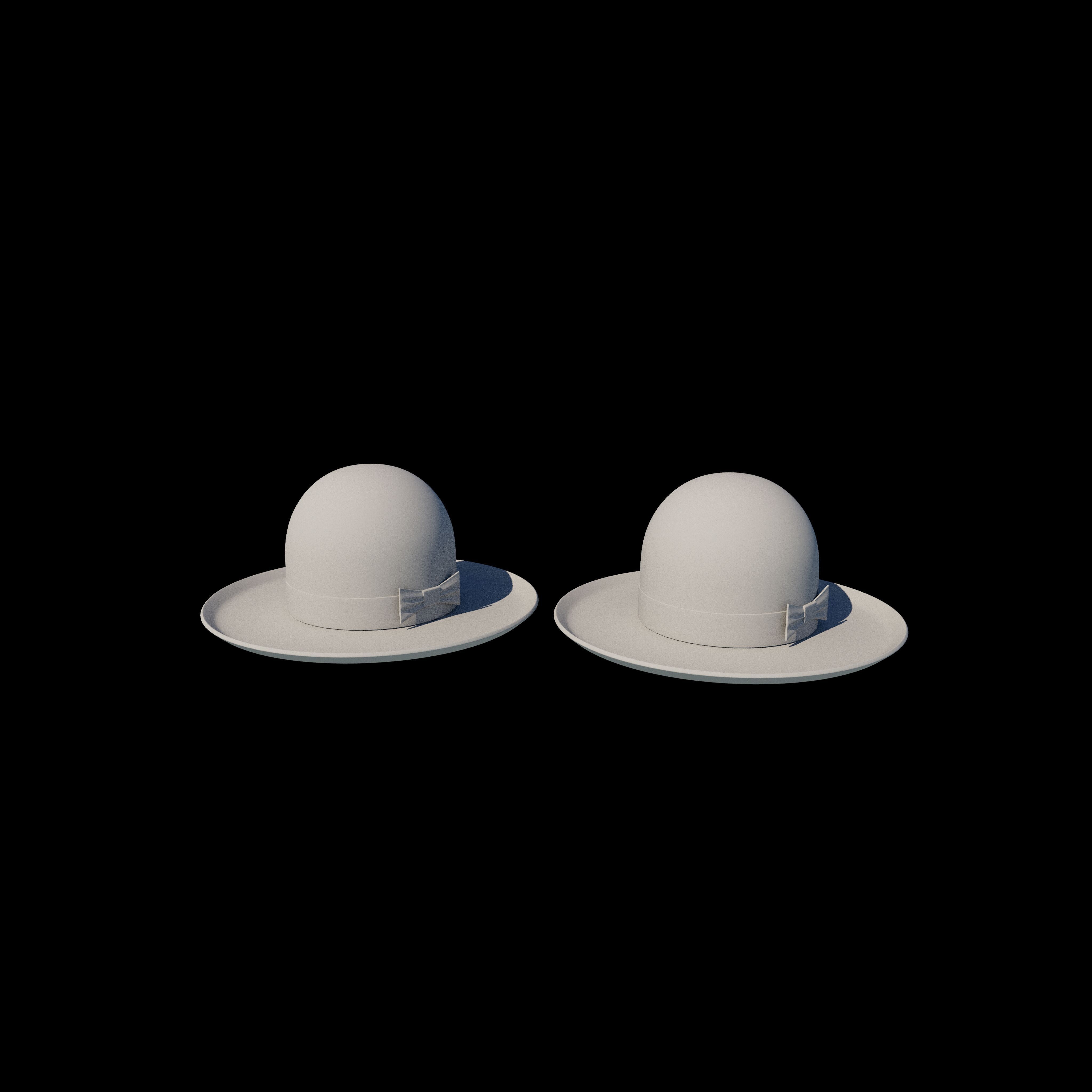 Bowler Hat 3D model_5