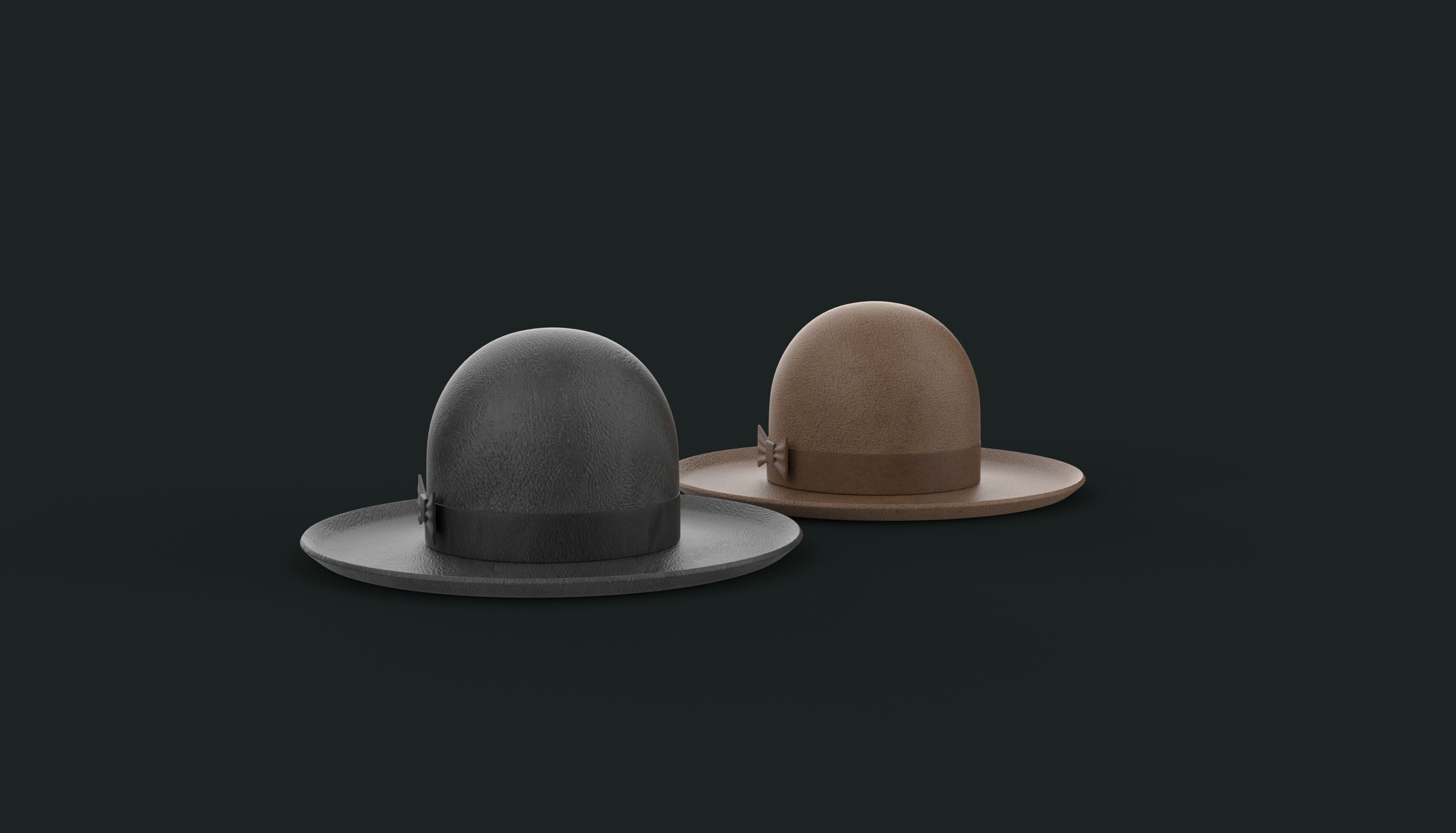 Bowler Hat 3D model_6