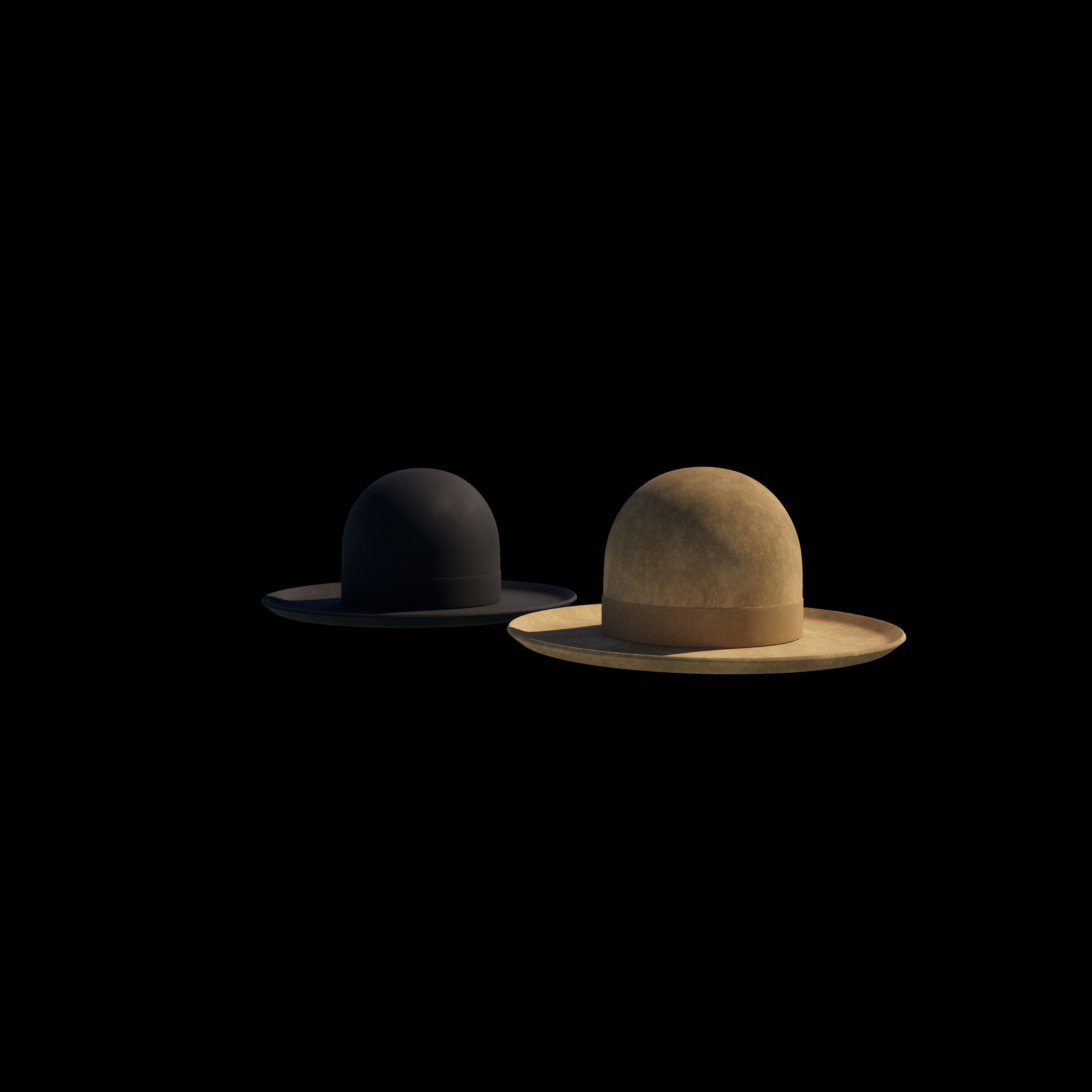 Bowler Hat 3D model_9