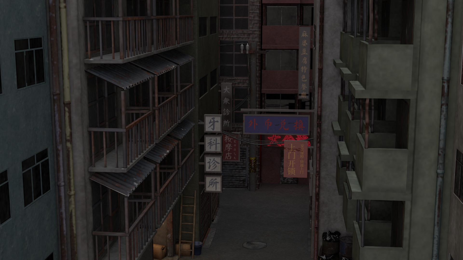 Japanease Street 3d Model Low-poly 3D model_1