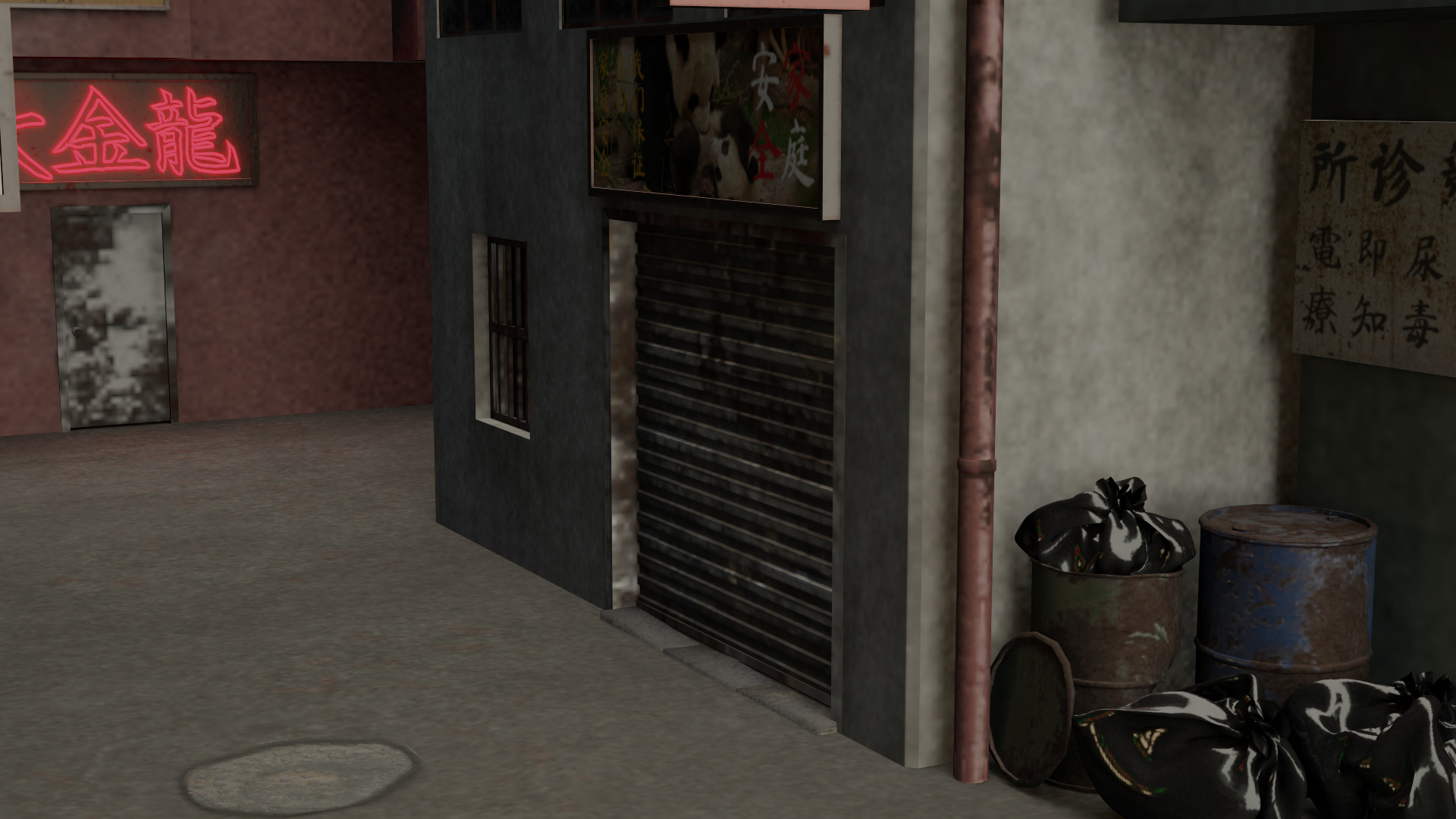 Japanease Street 3d Model Low-poly 3D model_4