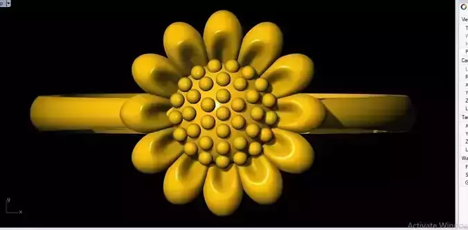 flower ring 3dm file