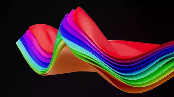 Color Wave Surfaces Animation  Abstract Layered Flow