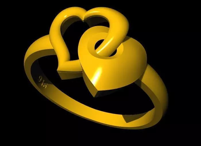 heart ring 3dm file 3D print model_0