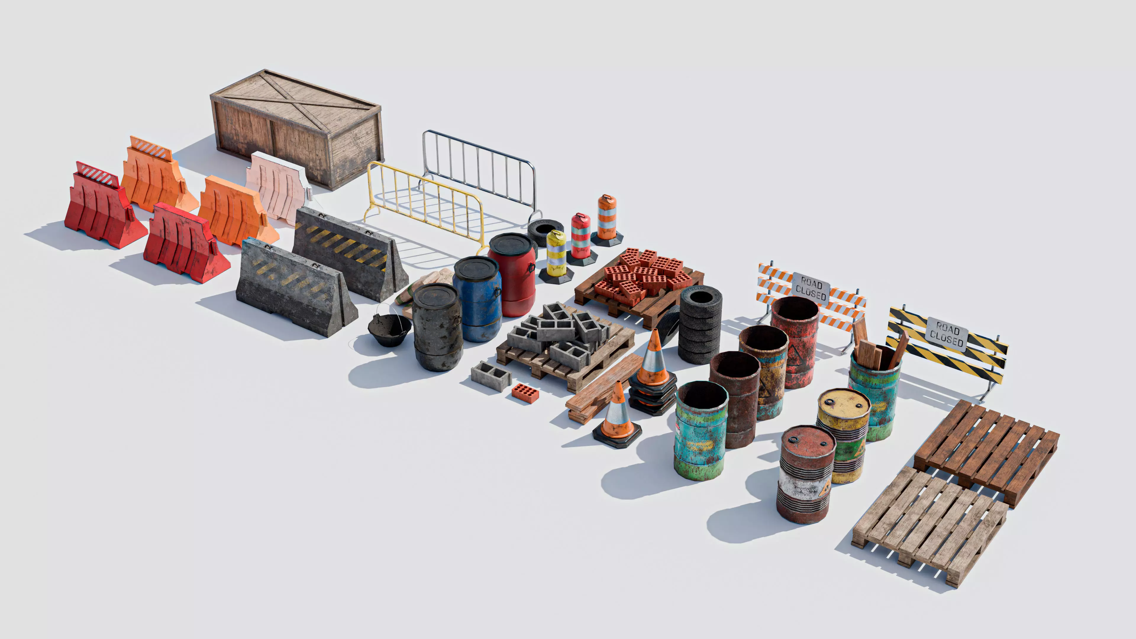 Construction Props - Low Poly Pack 3D Low-poly 3D model