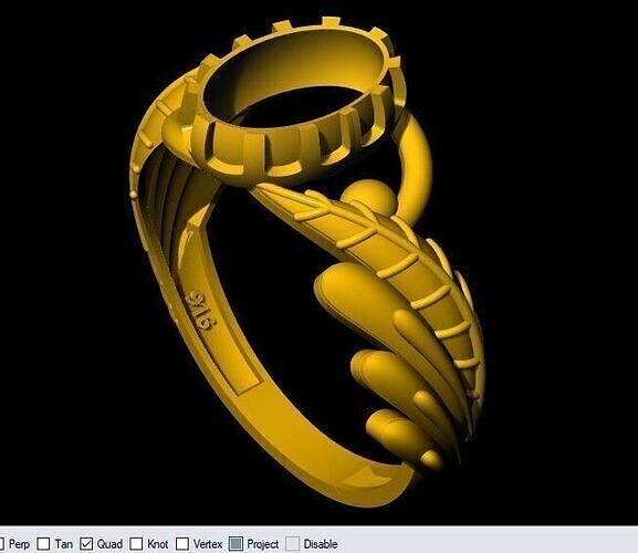 oval stone ring 3dm file 3D print model