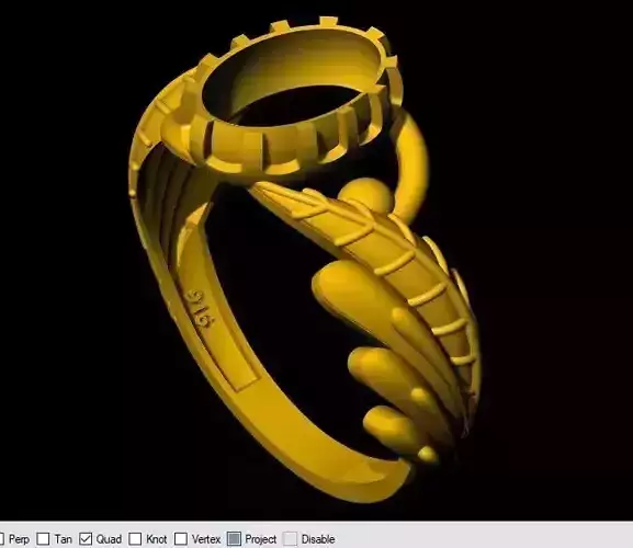 oval stone ring 3dm file