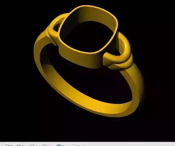 cushion stone ring 3dm file