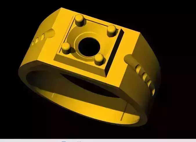 men solitaire ring 3dm file