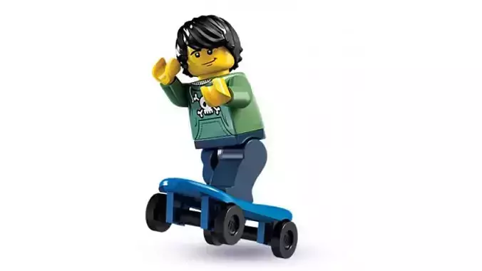 3D print minifigure - 8683-6 Skater