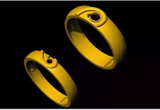 couple band ring 3dm file