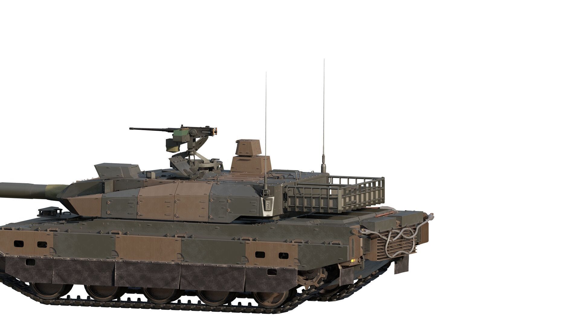 japanese type 10 main battle tank 3D model_5