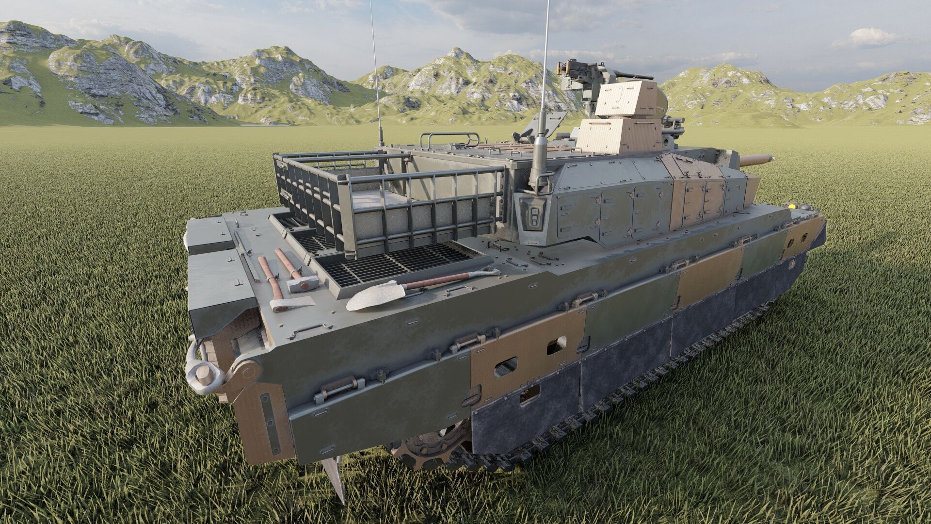 japanese type 10 main battle tank 3D model_13