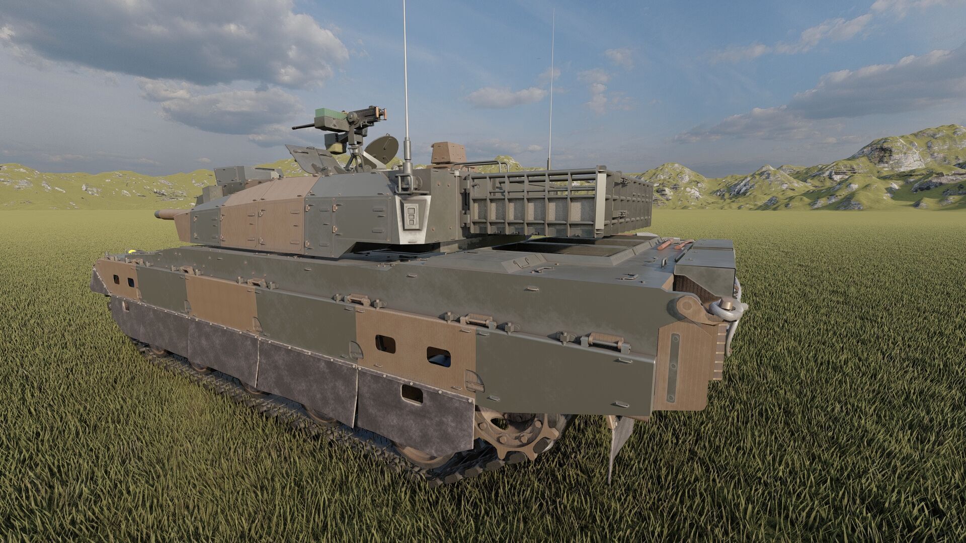 japanese type 10 main battle tank 3D model_9