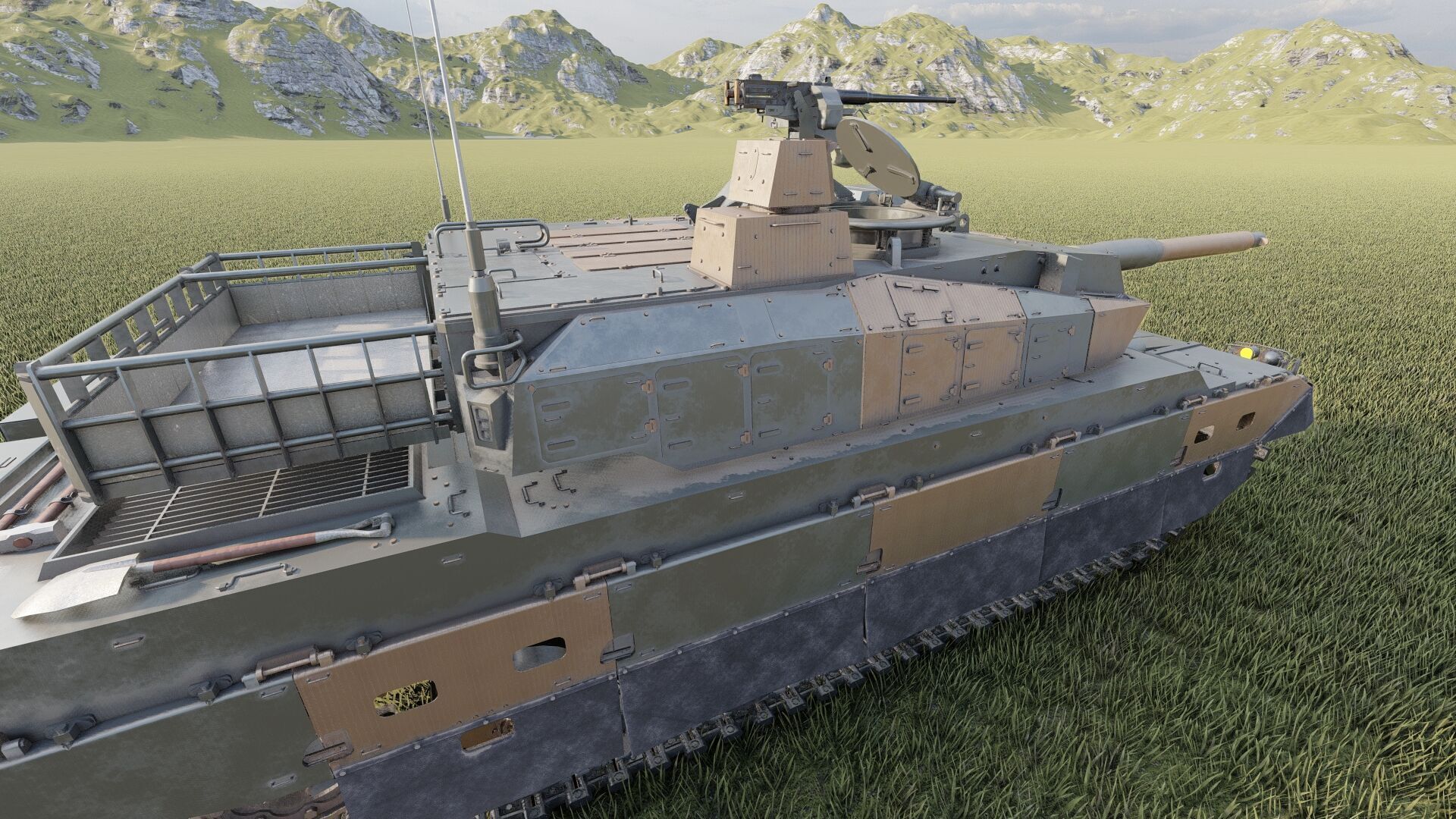 japanese type 10 main battle tank 3D model_14