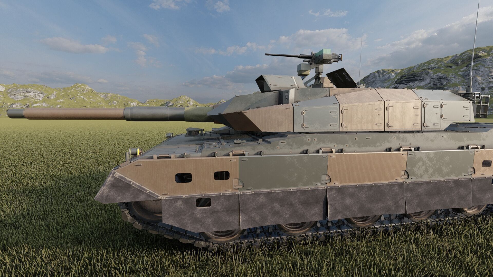 japanese type 10 main battle tank 3D model_7