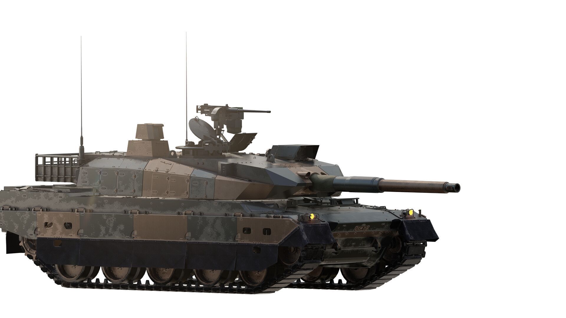 japanese type 10 main battle tank 3D model_2