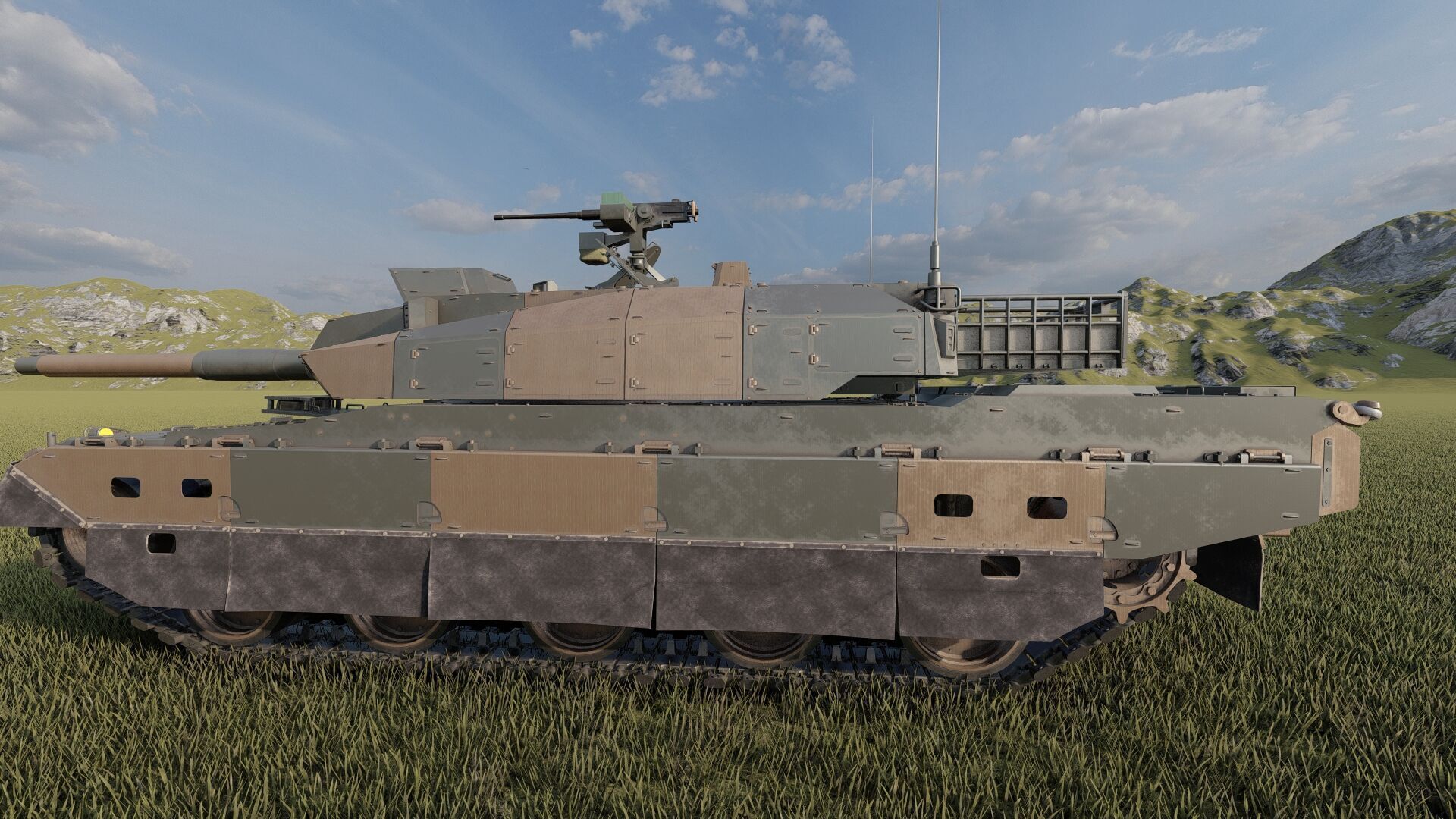 japanese type 10 main battle tank 3D model_8