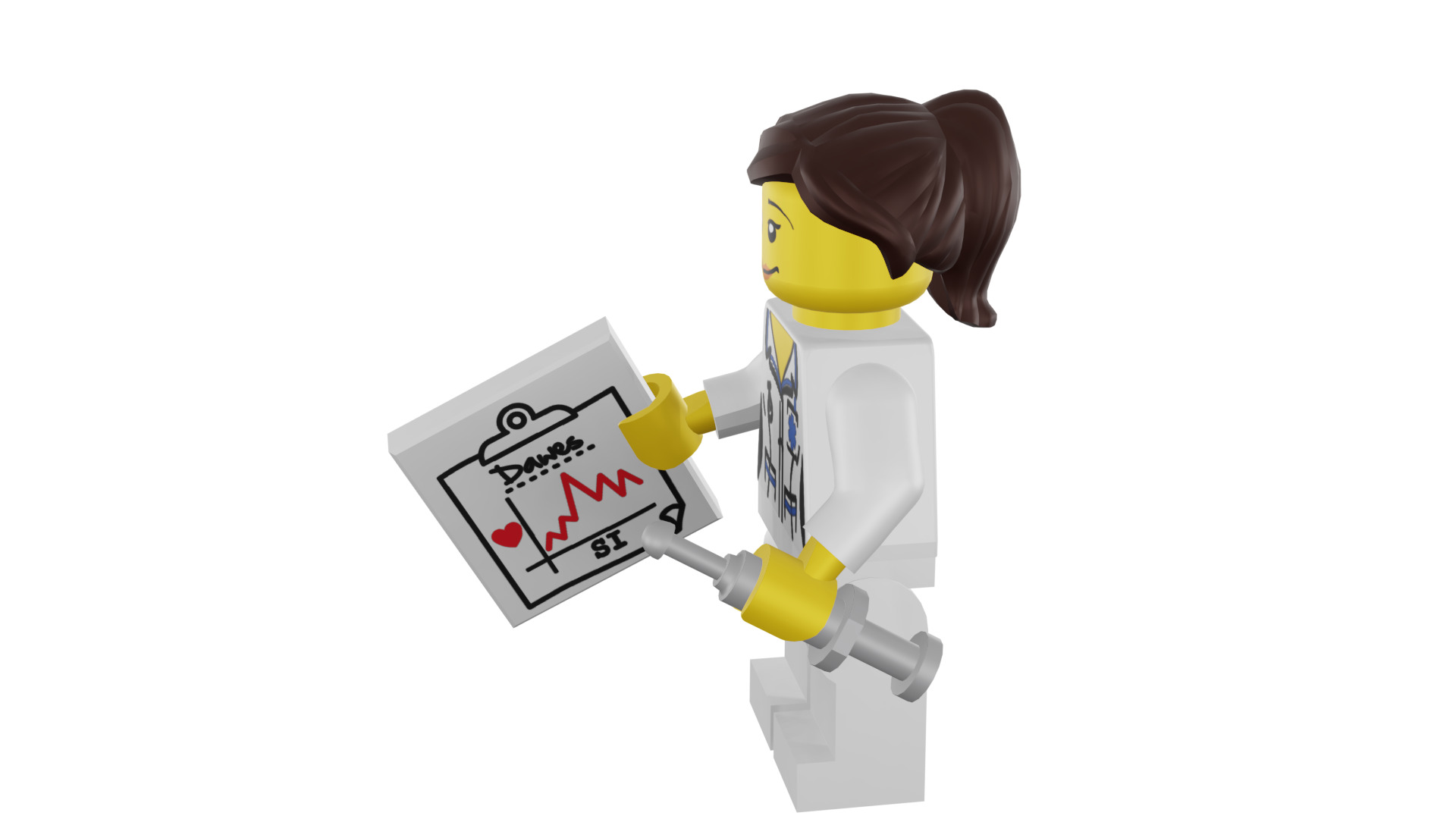 3D print minifigure - 8683-11 Nurse 3D print model_37