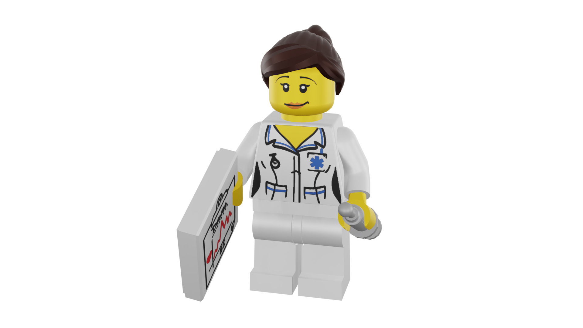 3D print minifigure - 8683-11 Nurse 3D print model_45