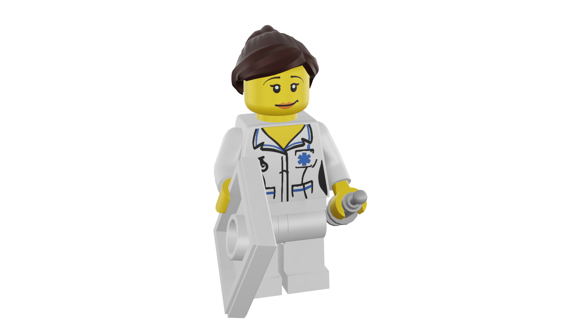 3D print minifigure - 8683-11 Nurse 3D print model_5