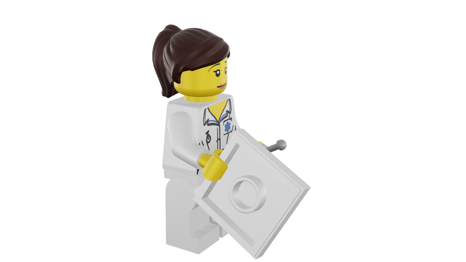 3D print minifigure - 8683-11 Nurse 3D print model_10