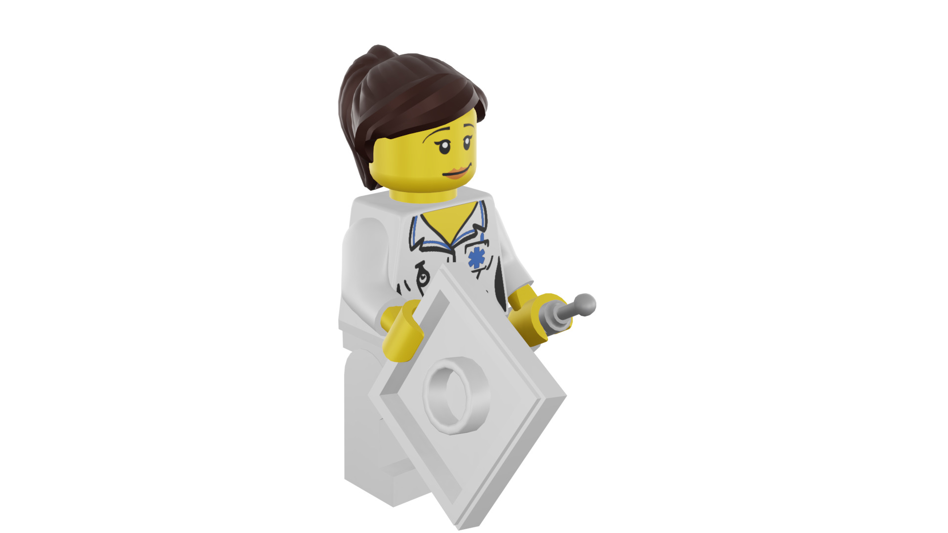 3D print minifigure - 8683-11 Nurse 3D print model_8