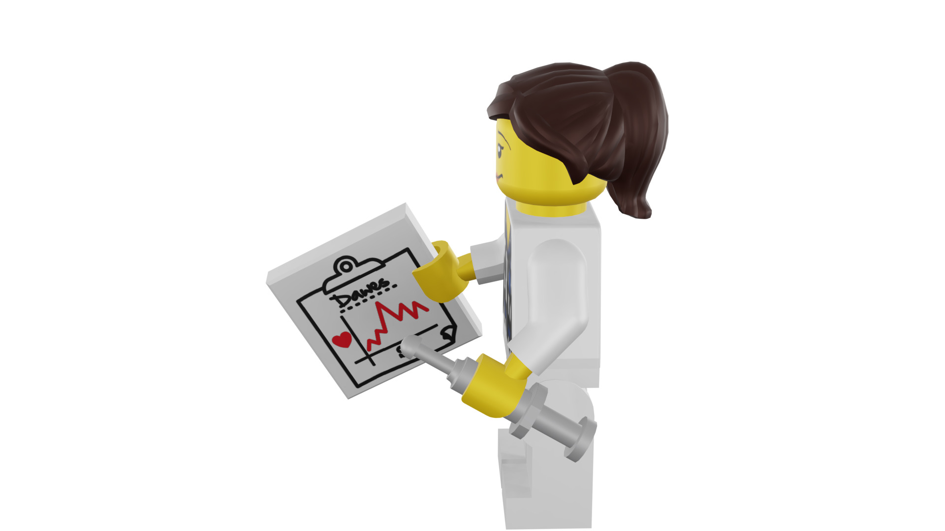 3D print minifigure - 8683-11 Nurse 3D print model_36