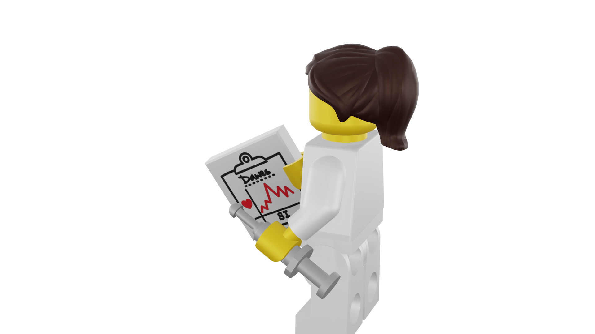 3D print minifigure - 8683-11 Nurse 3D print model_33