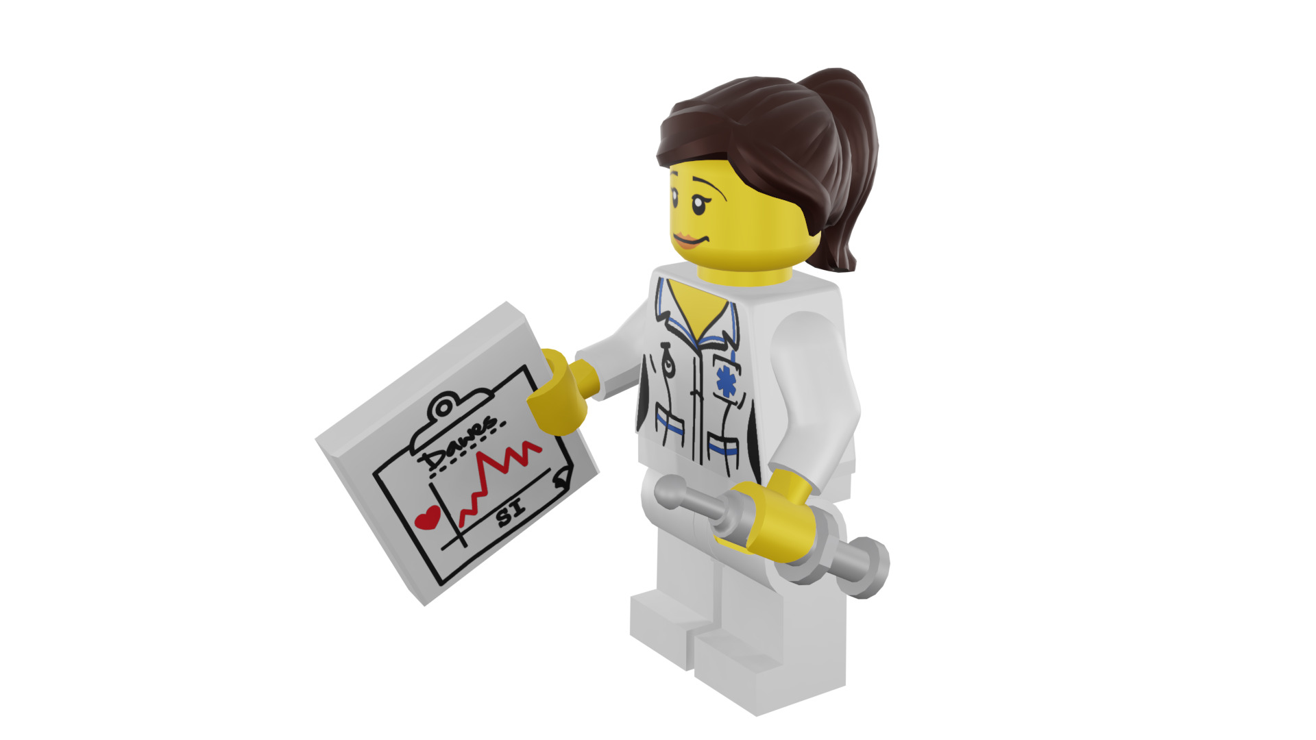 3D print minifigure - 8683-11 Nurse 3D print model_40