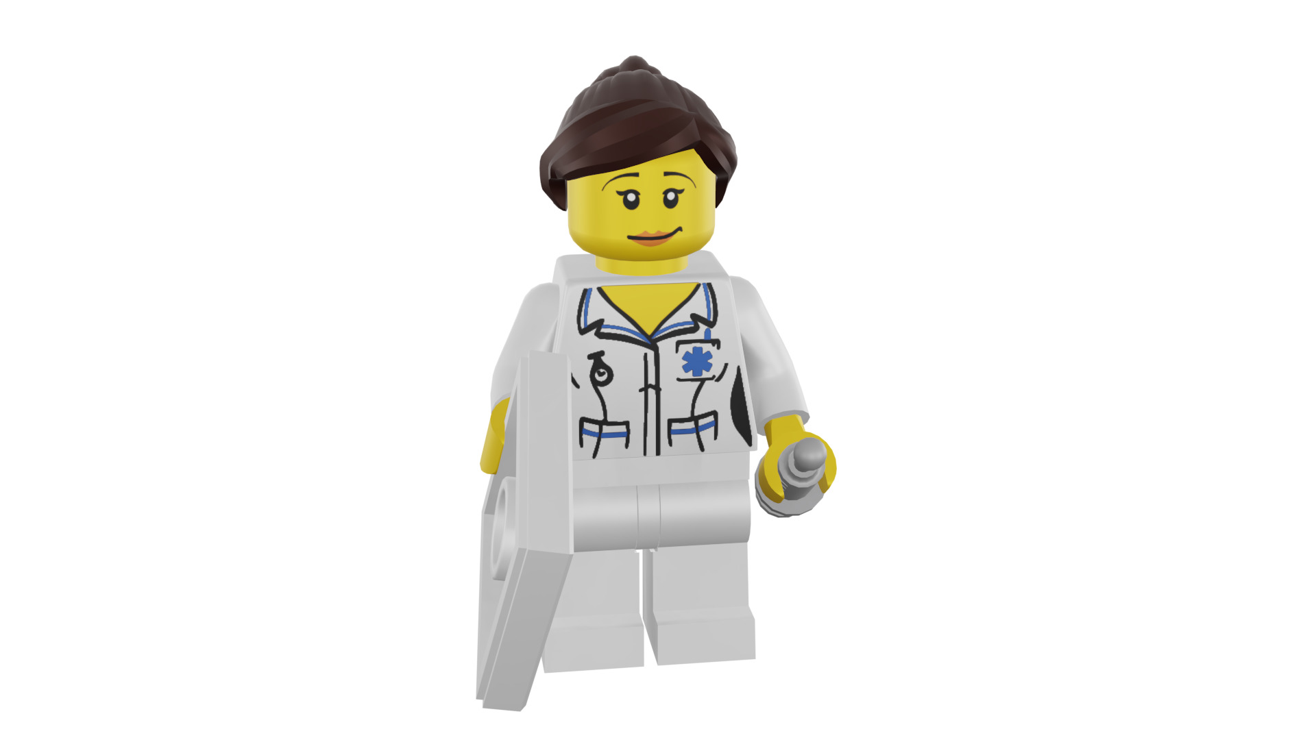 3D print minifigure - 8683-11 Nurse 3D print model_4