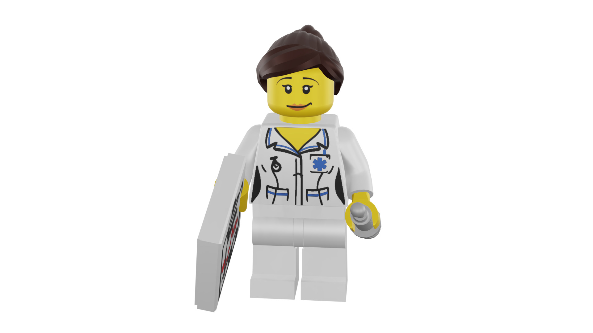 3D print minifigure - 8683-11 Nurse 3D print model_46