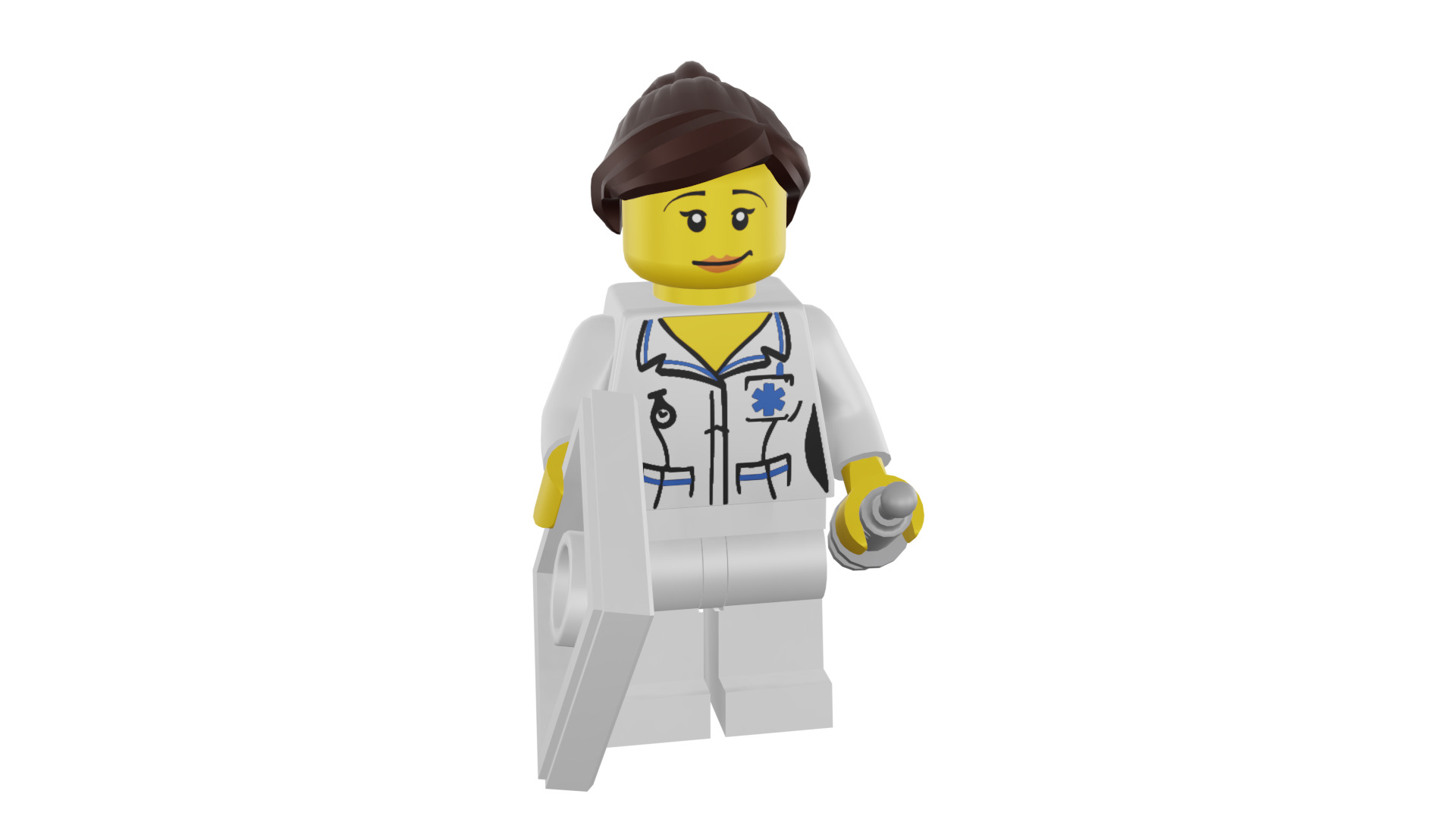 3D print minifigure - 8683-11 Nurse 3D print model_48