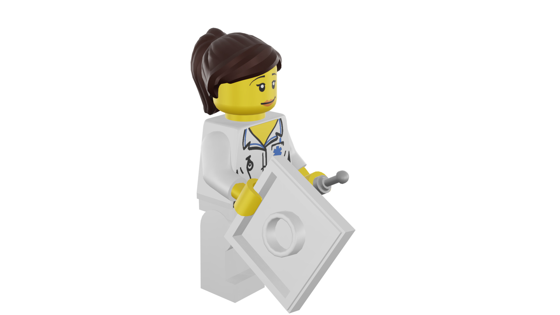 3D print minifigure - 8683-11 Nurse 3D print model_9