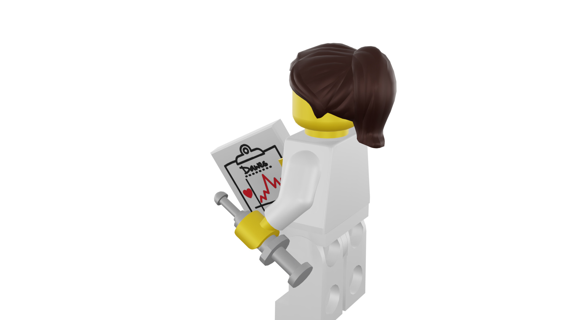 3D print minifigure - 8683-11 Nurse 3D print model_32