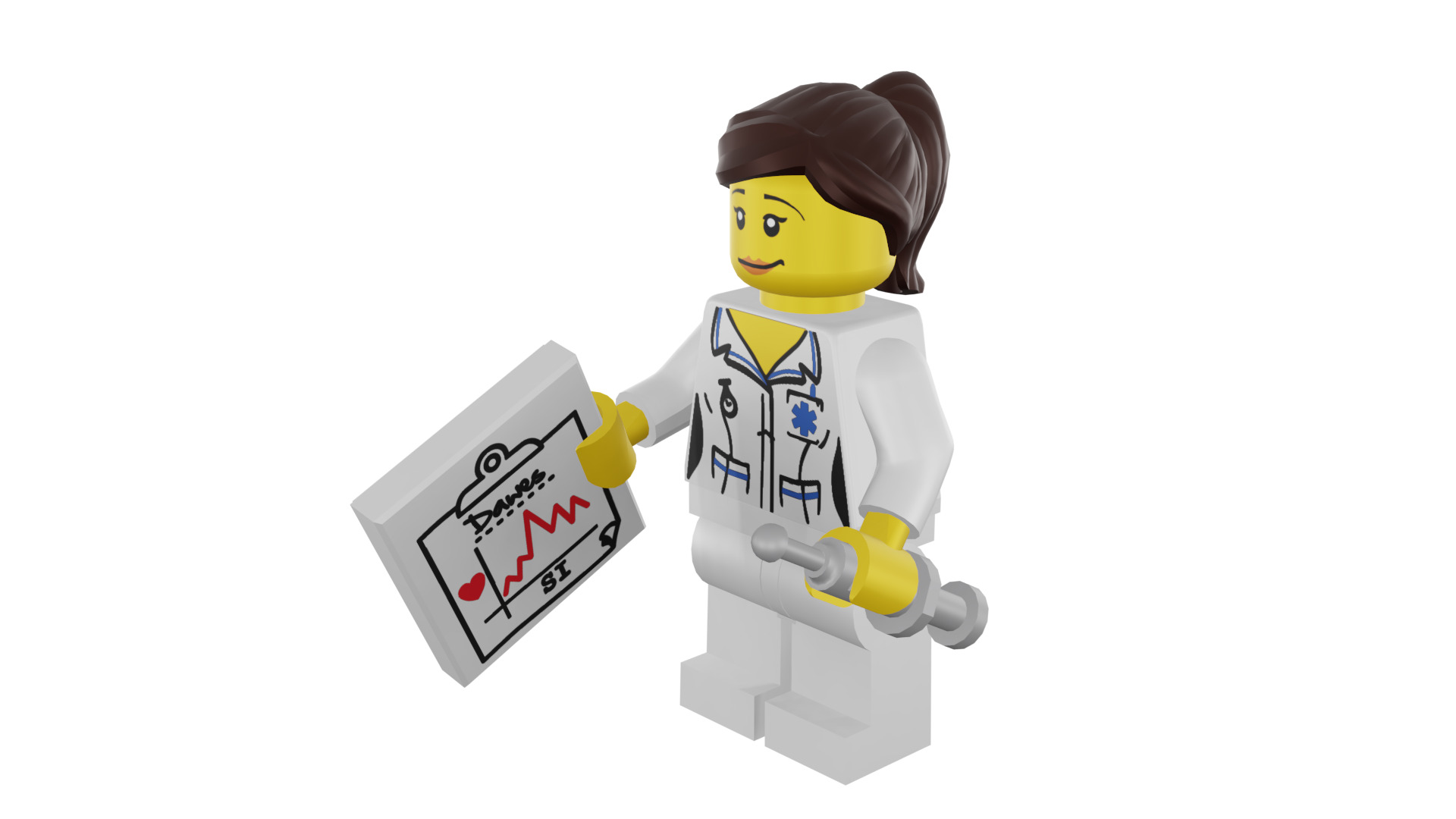 3D print minifigure - 8683-11 Nurse 3D print model_41