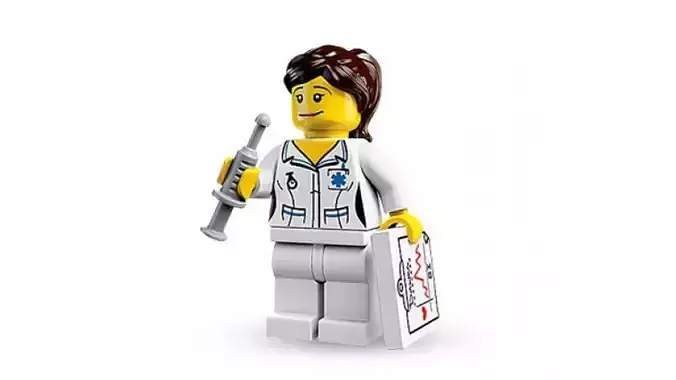3D print minifigure - 8683-11 Nurse