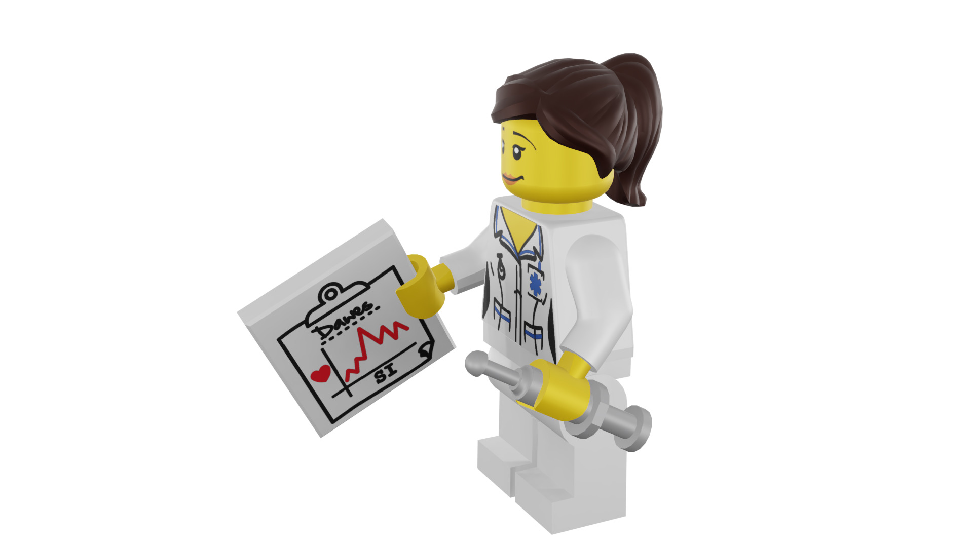 3D print minifigure - 8683-11 Nurse 3D print model_39