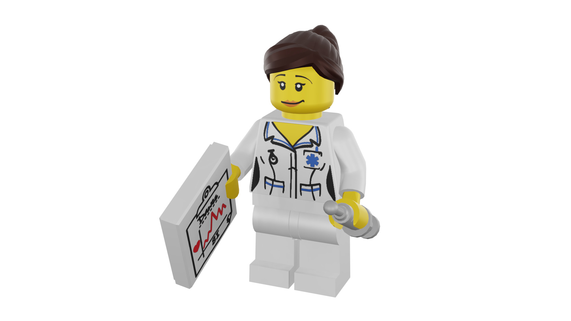 3D print minifigure - 8683-11 Nurse 3D print model_44