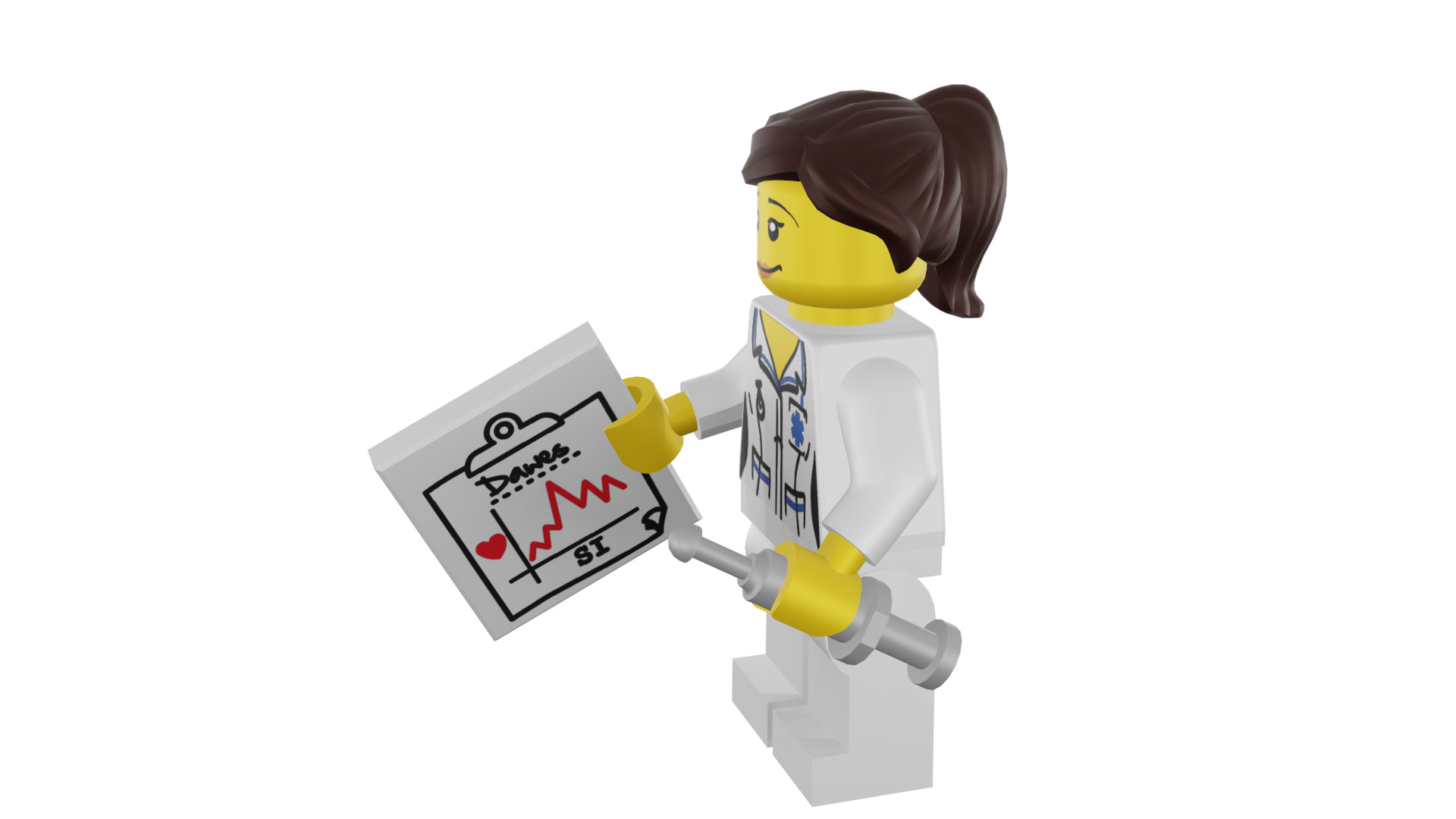 3D print minifigure - 8683-11 Nurse 3D print model_38