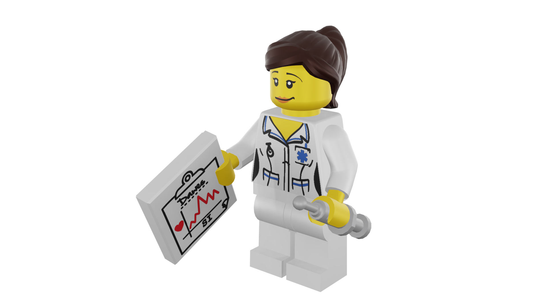 3D print minifigure - 8683-11 Nurse 3D print model_42