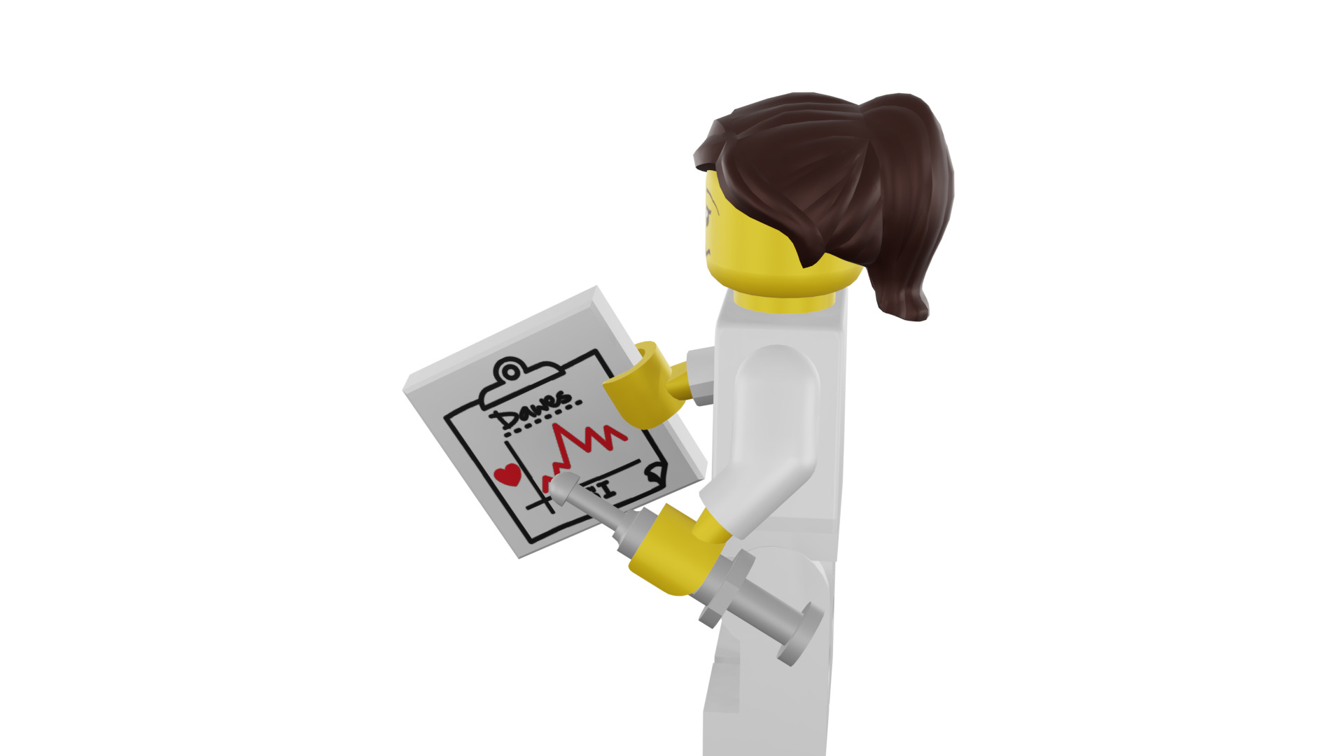 3D print minifigure - 8683-11 Nurse 3D print model_35