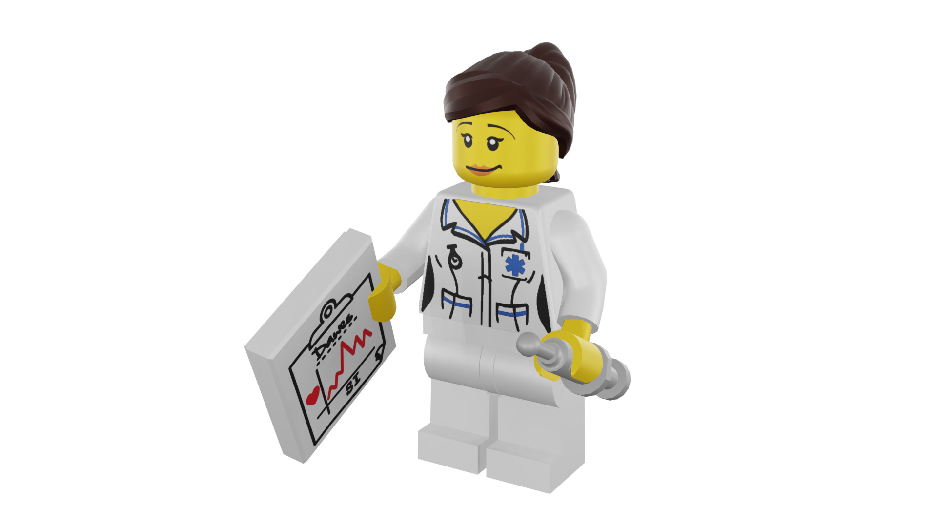 3D print minifigure - 8683-11 Nurse 3D print model_43