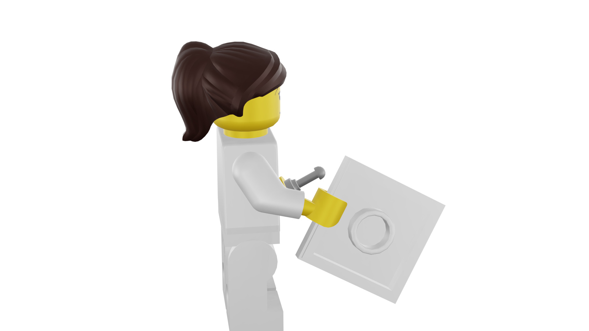 3D print minifigure - 8683-11 Nurse 3D print model_15