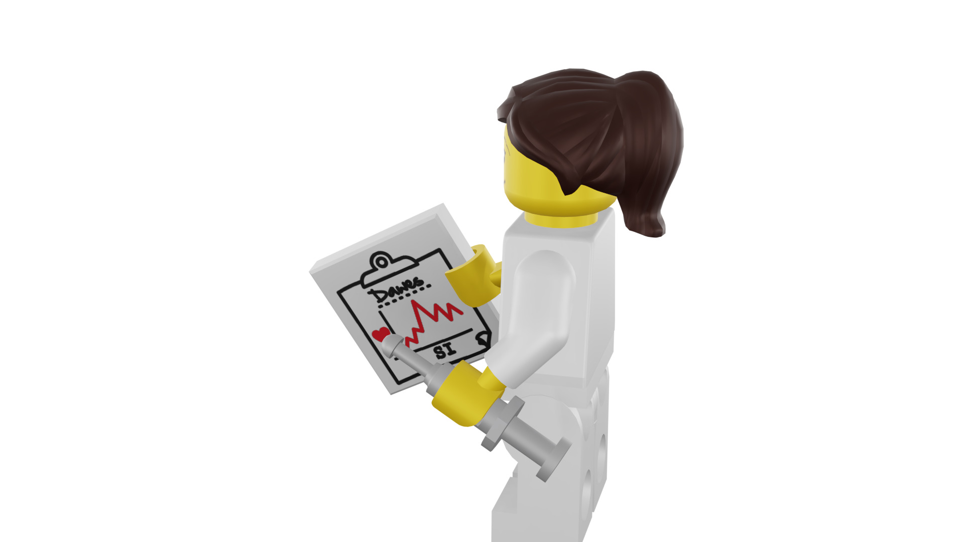 3D print minifigure - 8683-11 Nurse 3D print model_34