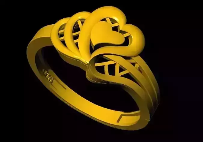 heart ring 3dm file