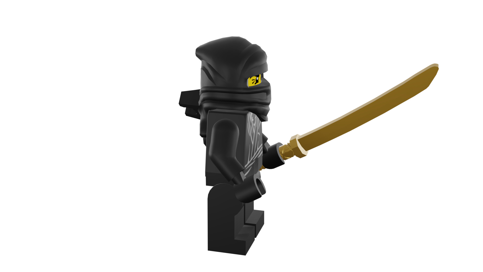 3D print minifigure - 8683-12 Ninja 3D print model_11