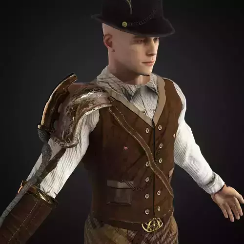  Steampunk rigged character