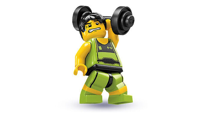 3D print minifigure - 8684-10 Weightlifter 3D print model
