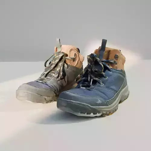 3D Scanned Hiking Shoe High-Quality Outdoor Footwear Model